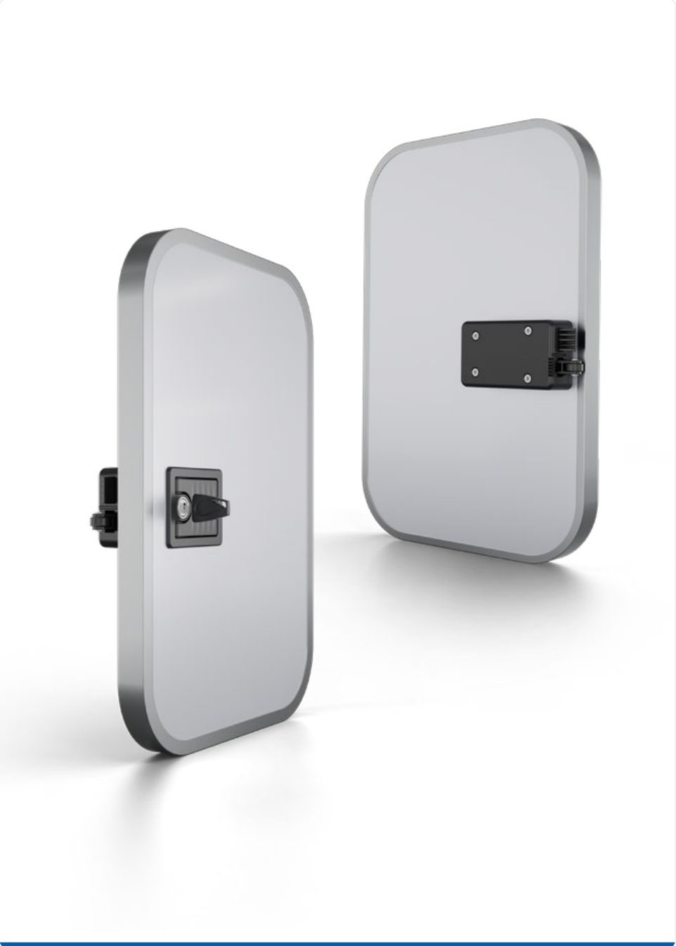 CubeLine one-point system on a storage hatch